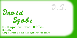 david szobi business card